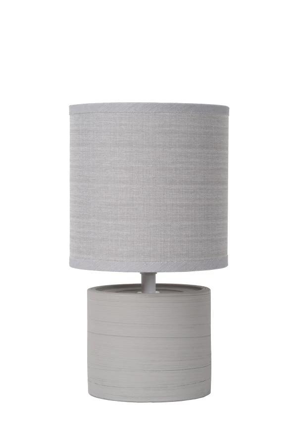 Lucide GREASBY - Lámpara de mesa - Ø 14 cm - 1xE14 - Gris - UIT